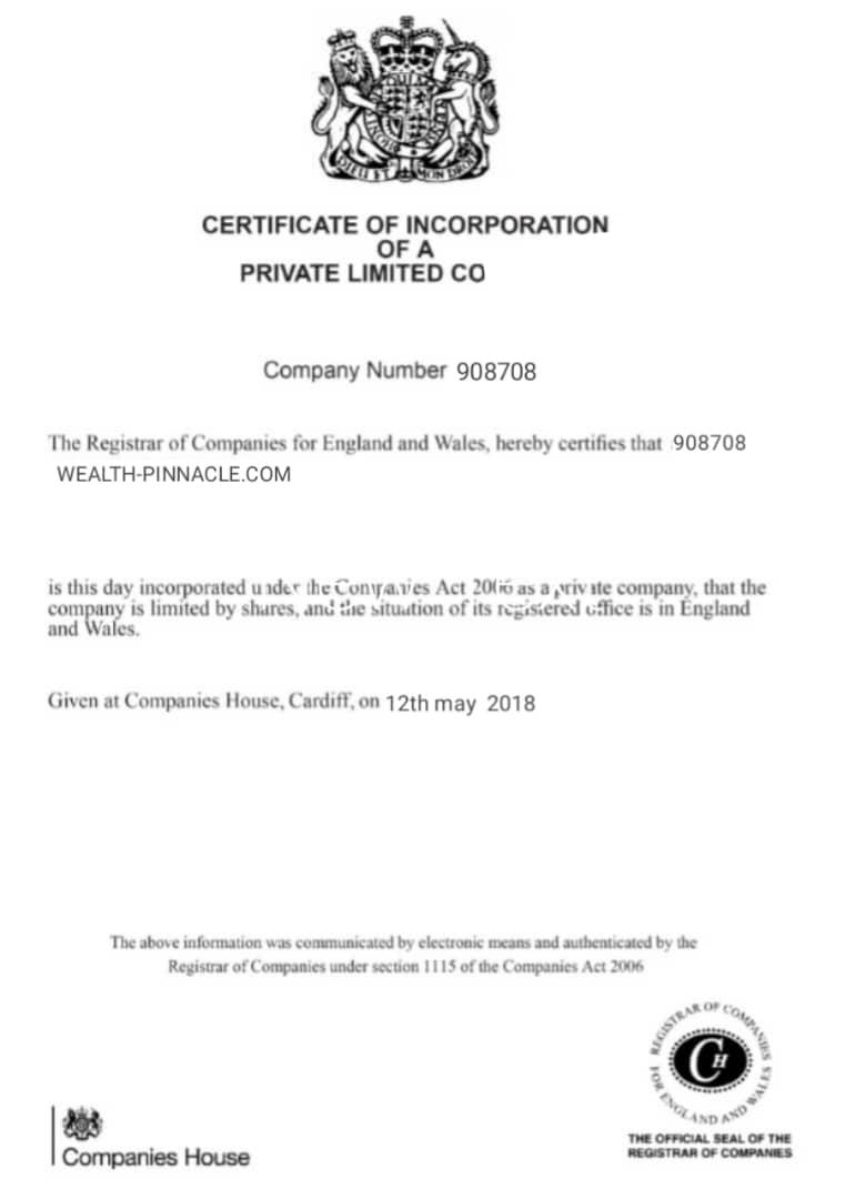 Certificate